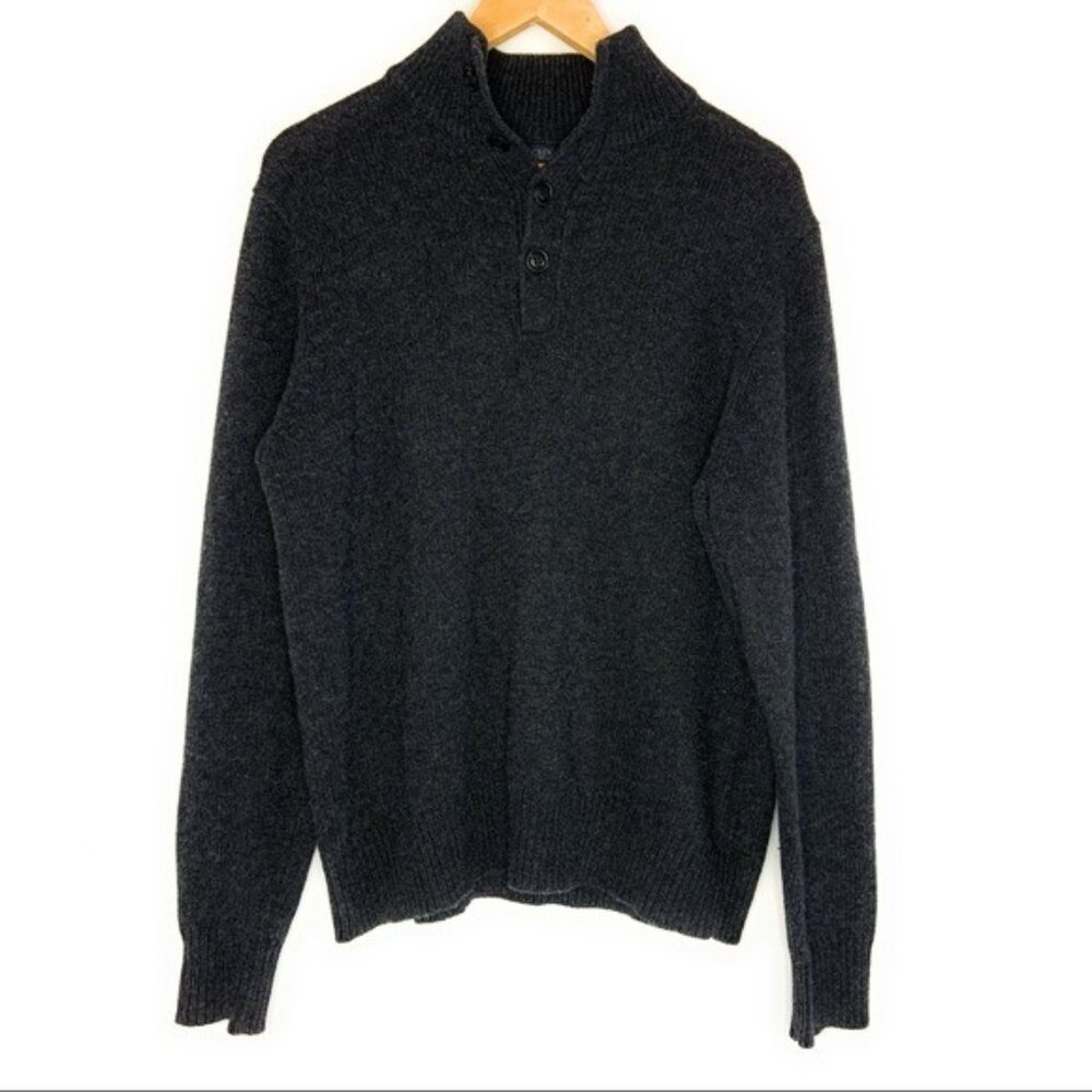 JCrew Lambswool Knit Grey Pullover Sweater